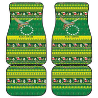 Meri Kiritimiti Cook Islands Christmas Car Mats Maroro Flying Fish and White Stars LT9 - Polynesian Pride