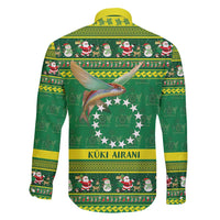 Meri Kiritimiti Cook Islands Christmas Family Matching Summer Maxi Dress and Hawaiian Shirt Maroro Flying Fish and White Stars