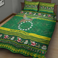 Meri Kiritimiti Cook Islands Christmas Quilt Bed Set Maroro Flying Fish and White Stars LT9 - Polynesian Pride