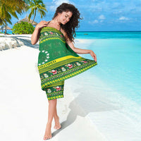 Meri Kiritimiti Cook Islands Christmas Sarong Maroro Flying Fish and White Stars LT9 - Polynesian Pride