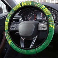 Meri Kiritimiti Cook Islands Christmas Steering Wheel Cover Maroro Flying Fish and White Stars LT9 - Polynesian Pride
