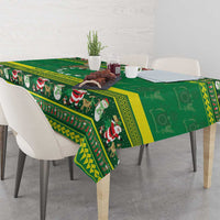 Meri Kiritimiti Cook Islands Christmas Tablecloth Maroro Flying Fish and White Stars LT9 - Polynesian Pride