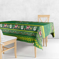 Meri Kiritimiti Cook Islands Christmas Tablecloth Maroro Flying Fish and White Stars LT9 - Polynesian Pride