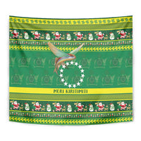 Meri Kiritimiti Cook Islands Christmas Tapestry Maroro Flying Fish and White Stars