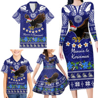 American Samoa Christmas Family Matching Long Sleeve Bodycon Dress and Hawaiian Shirt Manuia le Kerisimasi Polynesian Tribal LT9 - Polynesian Pride