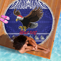 Personalised American Samoa Christmas Beach Blanket Manuia le Kerisimasi Polynesian Tribal LT9 - Polynesian Pride