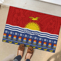 Personalised Kiribati Christmas Rubber Doormat Tekeraoi n Te Tiritimati Polynesian Tribal LT9 - Polynesian Pride