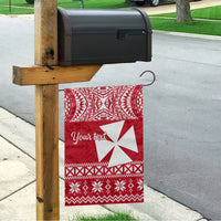 Personalised Wallis and Futuna Christmas Garden Flag Polynesian Tribal LT9 - Polynesian Pride