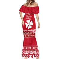 Personalised Wallis and Futuna Christmas Mermaid Dress Polynesian Tribal LT9 - Polynesian Pride