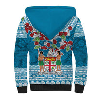 Fijian Tagimoucia Flowers Sherpa Hoodie Christmas Coquette bow