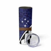 Samoan Ula Fala Flowers Skinny Tumbler Christmas Santa Belt