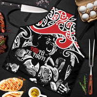 Aotearoa Toitu Te Tiriti Apron New Zealand Stand Together Stand Stronger LT9 Black - Polynesian Pride