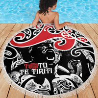 Aotearoa Toitu Te Tiriti Beach Blanket New Zealand Stand Together Stand Stronger LT9 - Polynesian Pride