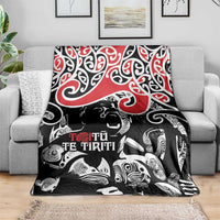 Aotearoa Toitu Te Tiriti Blanket New Zealand Stand Together Stand Stronger LT9 - Polynesian Pride