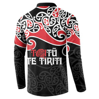Aotearoa Toitu Te Tiriti Button Sweatshirt New Zealand Stand Together Stand Stronger LT9 - Polynesian Pride