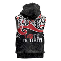 Aotearoa Toitu Te Tiriti Sleeveless Zip Hoodie New Zealand Stand Together Stand Stronger - Polynesian Pride