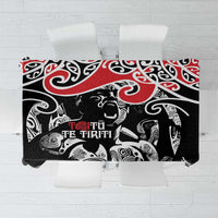 Aotearoa Toitu Te Tiriti Tablecloth New Zealand Stand Together Stand Stronger LT9 Black - Polynesian Pride