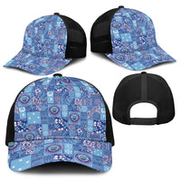 Federated States of Micronesia Merry Christmas Baseball Net Cap Pacific Patchwork Xmas Vibes LT9 - Polynesian Pride