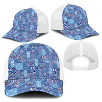 Federated States of Micronesia Merry Christmas Baseball Net Cap Pacific Patchwork Xmas Vibes - Polynesian Pride