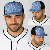Federated States of Micronesia Merry Christmas Baseball Net Cap Pacific Patchwork Xmas Vibes LT9 - Polynesian Pride