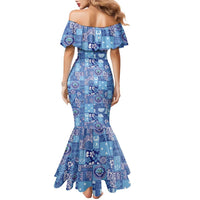 Federated States of Micronesia Merry Christmas Family Matching Mermaid Dress and Hawaiian Shirt Pacific Patchwork Xmas Vibes - Polynesian Pride