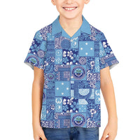 Federated States of Micronesia Merry Christmas Family Matching Puletasi and Hawaiian Shirt Pacific Patchwork Xmas Vibes - Polynesian Pride
