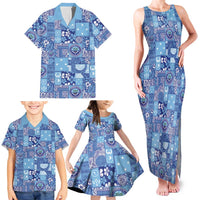 Federated States of Micronesia Merry Christmas Family Matching Tank Maxi Dress and Hawaiian Shirt Pacific Patchwork Xmas Vibes - Polynesian Pride