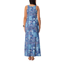 Federated States of Micronesia Merry Christmas Family Matching Tank Maxi Dress and Hawaiian Shirt Pacific Patchwork Xmas Vibes - Polynesian Pride