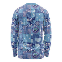 Federated States of Micronesia Merry Christmas Long Sleeve Shirt Pacific Patchwork Xmas Vibes - Polynesian Pride