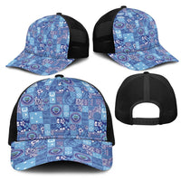 Federated States of Micronesia Merry Christmas Mesh Trucker Cap Pacific Patchwork Xmas Vibes LT9 - Polynesian Pride