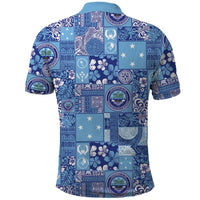 Federated States of Micronesia Merry Christmas Polo Shirt Pacific Patchwork Xmas Vibes LT9 - Polynesian Pride