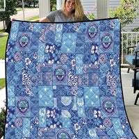 Federated States of Micronesia Merry Christmas Quilt Pacific Patchwork Xmas Vibes - Polynesian Pride