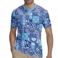 Federated States of Micronesia Merry Christmas Rugby Jersey Pacific Patchwork Xmas Vibes LT9 - Polynesian Pride