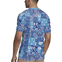 Federated States of Micronesia Merry Christmas Rugby Jersey Pacific Patchwork Xmas Vibes - Polynesian Pride