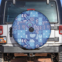 Federated States of Micronesia Merry Christmas Spare Tire Cover Pacific Patchwork Xmas Vibes - Polynesian Pride