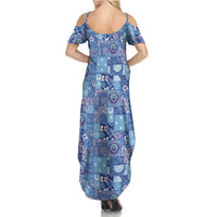Federated States of Micronesia Merry Christmas Summer Maxi Dress Pacific Patchwork Xmas Vibes LT9 - Polynesian Pride