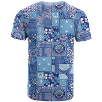Federated States of Micronesia Merry Christmas T Shirt Pacific Patchwork Xmas Vibes LT9 - Polynesian Pride