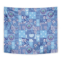 Federated States of Micronesia Merry Christmas Tapestry Pacific Patchwork Xmas Vibes - Polynesian Pride