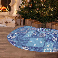 Federated States of Micronesia Merry Christmas Tree Skirt Pacific Patchwork Xmas Vibes - Polynesian Pride