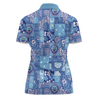 Federated States of Micronesia Merry Christmas Women Polo Shirt Pacific Patchwork Xmas Vibes LT9 - Polynesian Pride