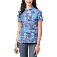 Federated States of Micronesia Merry Christmas Women Polo Shirt Pacific Patchwork Xmas Vibes LT9 - Polynesian Pride