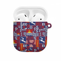 Kiribati Tekeraoi n te Kiritimati AirPods Case Pacific Patchwork Xmas Vibes LT9 Red - Polynesian Pride