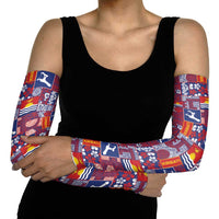 Kiribati Tekeraoi n te Kiritimati Arm Sleeves Pacific Patchwork Xmas Vibes - Polynesian Pride
