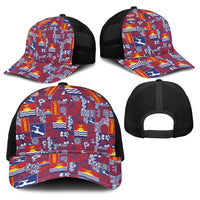 Kiribati Tekeraoi n te Kiritimati Baseball Net Cap Pacific Patchwork Xmas Vibes LT9 - Polynesian Pride
