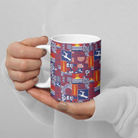 Kiribati Tekeraoi n te Kiritimati Ceramic Mug Pacific Patchwork Xmas Vibes - Polynesian Pride