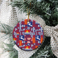Kiribati Tekeraoi n te Kiritimati Ceramic Ornament Pacific Patchwork Xmas Vibes - Polynesian Pride