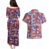Kiribati Tekeraoi n te Kiritimati Couples Matching Puletasi and Hawaiian Shirt Pacific Patchwork Xmas Vibes LT9 - Polynesian Pride