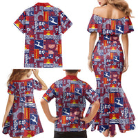 Kiribati Tekeraoi n te Kiritimati Family Matching Mermaid Dress and Hawaiian Shirt Pacific Patchwork Xmas Vibes - Polynesian Pride