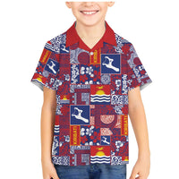 Kiribati Tekeraoi n te Kiritimati Family Matching Mermaid Dress and Hawaiian Shirt Pacific Patchwork Xmas Vibes - Polynesian Pride