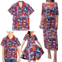 Kiribati Tekeraoi n te Kiritimati Family Matching Puletasi and Hawaiian Shirt Pacific Patchwork Xmas Vibes LT9 - Polynesian Pride
